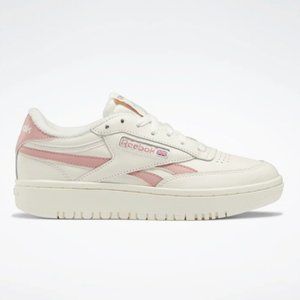 NEVER WORN Reebok White & Pink Club Platform Sneakers
